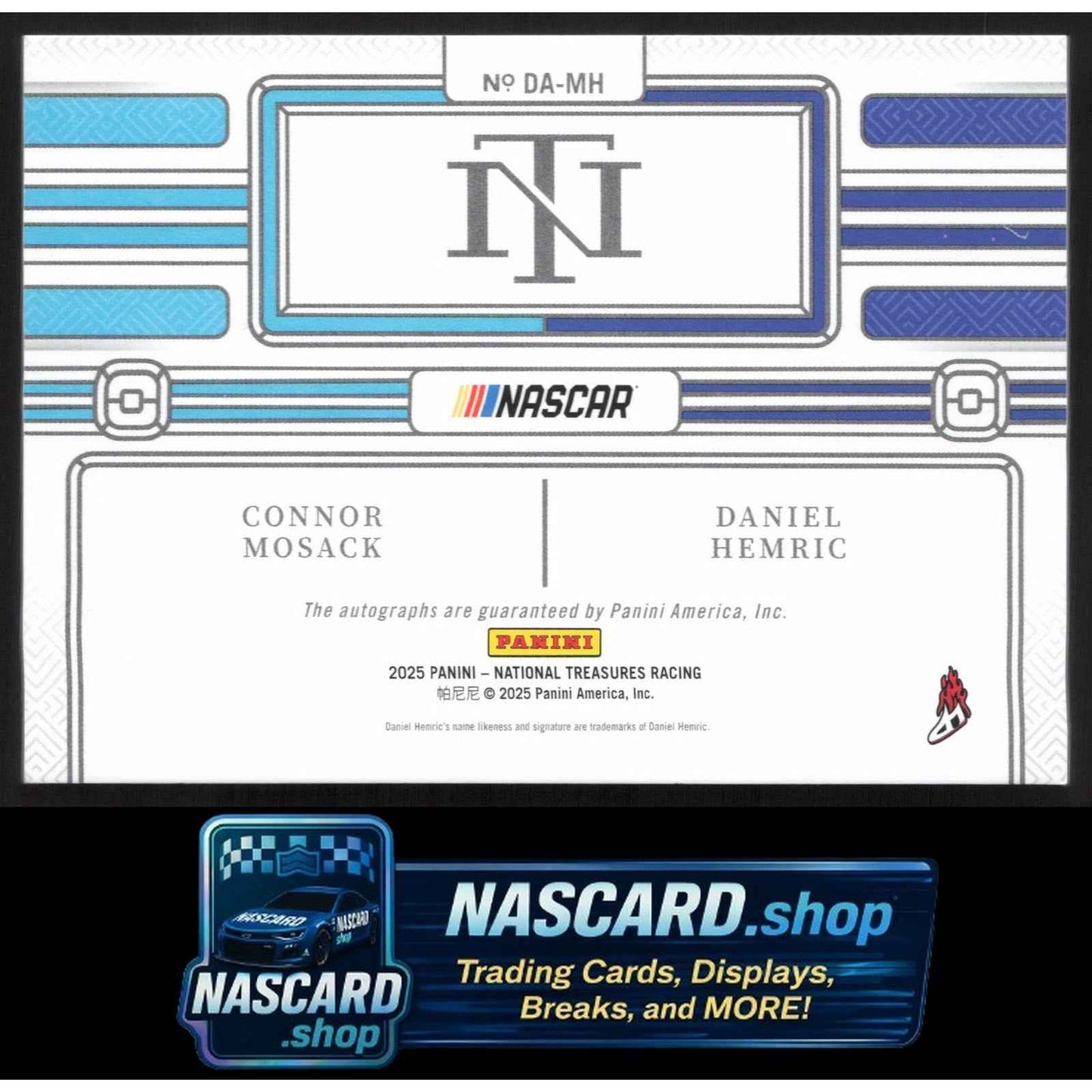 2025 National Treasures Daniel Hemric Connor Mosack Dual Auto Holo Silver 25/25