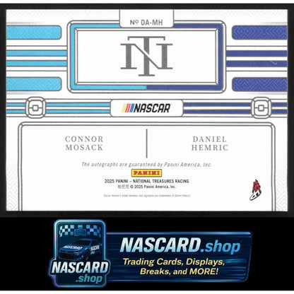 2025 National Treasures Daniel Hemric Connor Mosack Dual Auto Holo Silver 25/25