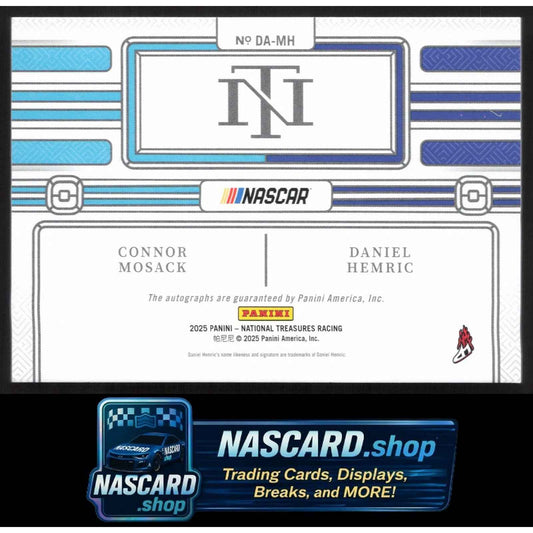 2025 National Treasures Daniel Hemric Connor Mosack Dual Auto Holo Silver 25/25