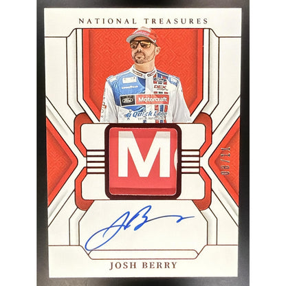 2025 Panini National Treasures Josh Berry #5 Premium Patches Red FOTL 8/11 MEM