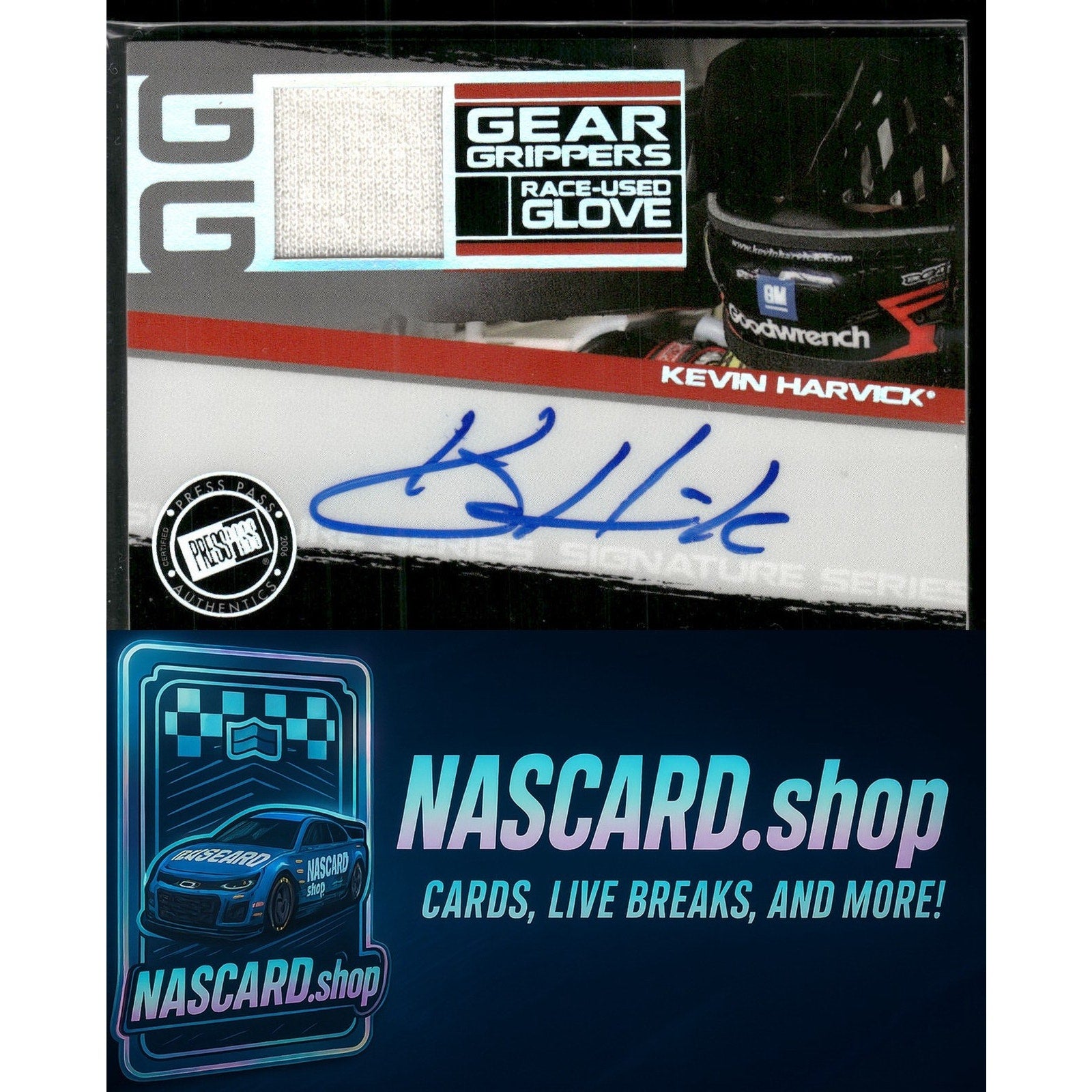 2006 Press Pass Stealth Vault Kevin Harvick Gear Grippers Autographs - NASCARD.shop