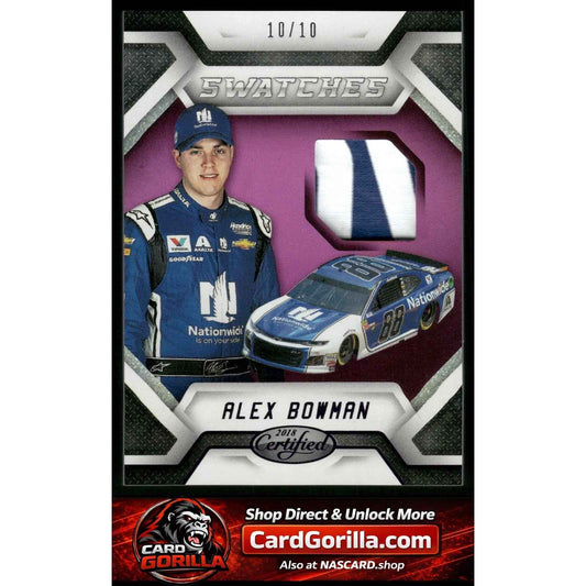 2018 Panini Certified #CS-AB Alex Bowman Cup Swatches Purple #10/10