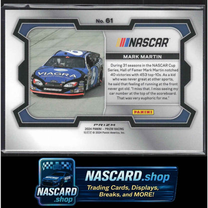 2024 Panini Prizm #61 Mark Martin White Sparkle