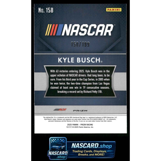 2025 Panini Prizm #158 Kyle Busch Blue #/199