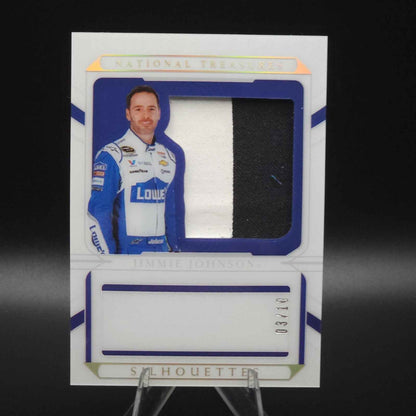 2022 Panini National Treasures Silhouettes Holo Gold #S-JJ Jimmie Johnson /10 - NASCARD.shop