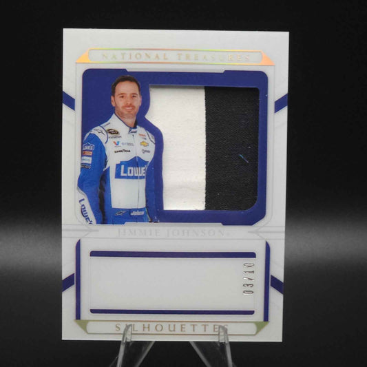 2022 Panini National Treasures Silhouettes Holo Gold #S-JJ Jimmie Johnson /10 - NASCARD.shop