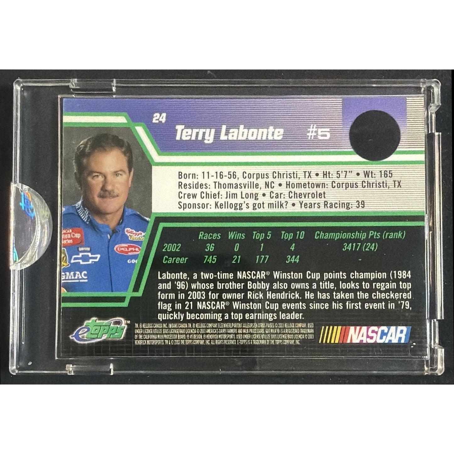 2003 Topps Terry Labonte #24