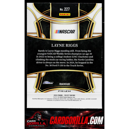2024 Panini Select #227 Layne Riggs Zebra Prizms RC