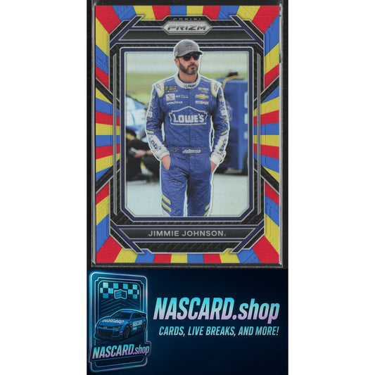 2023 Panini Prizm #57 Jimmie Johnson Rainbow Prizm #/24