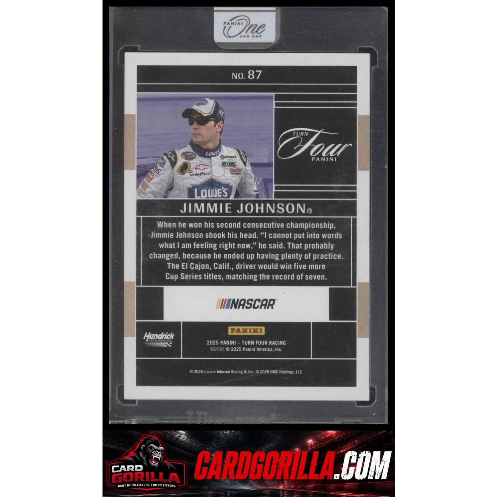 2025 Panini Turn Four #87 Jimmie Johnson #/75