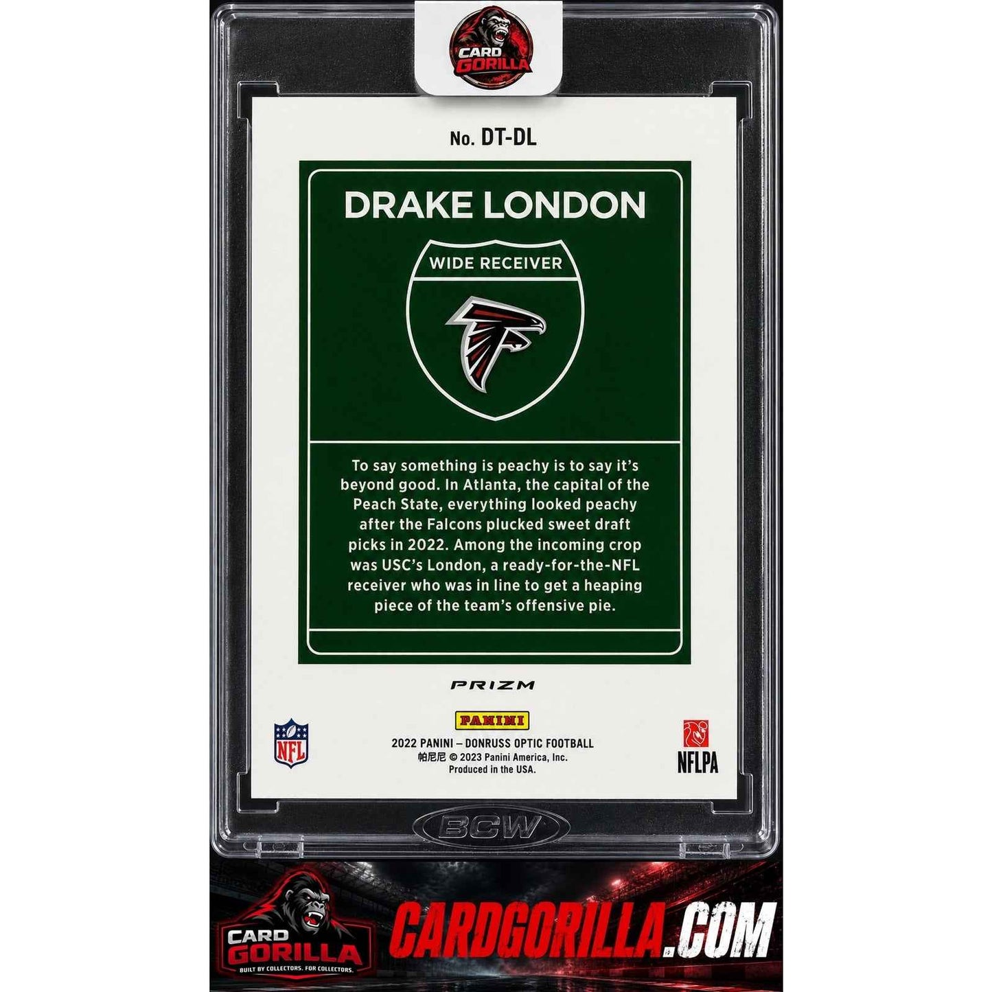 2022 Donruss Optic #DT-DL Drake London Downtown RC CASE HIT!
