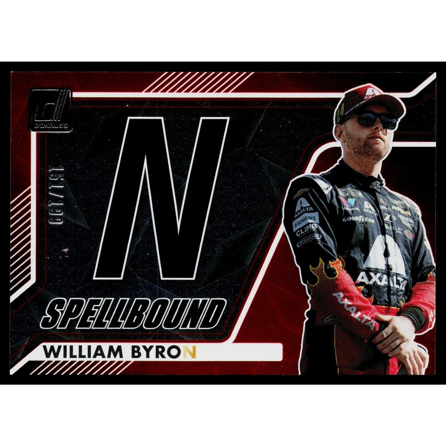 2026 Donruss #22 William Byron Spellbound Diamond Plate #/199