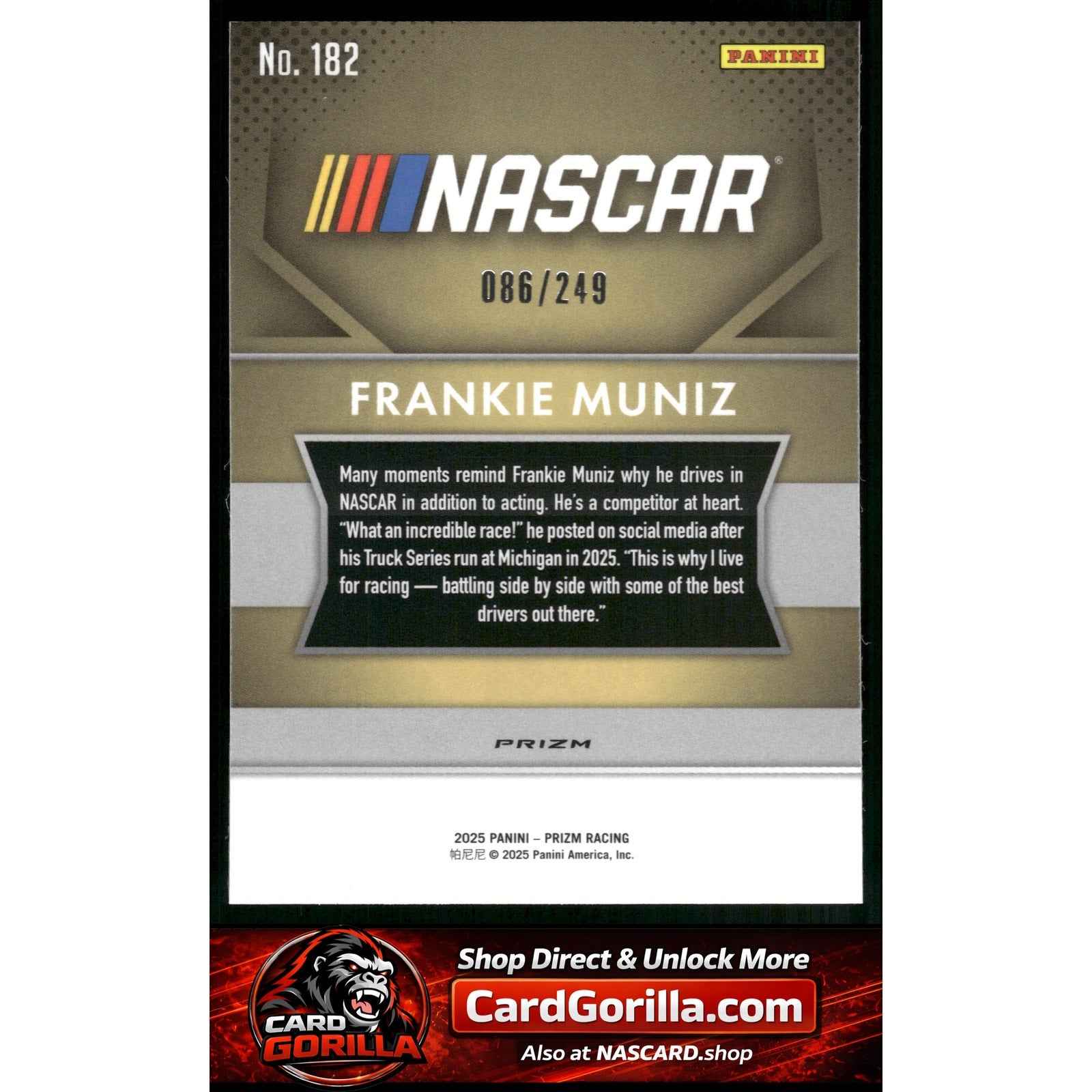 2025 Panini Prizm #182 Frankie Muniz Red #/249