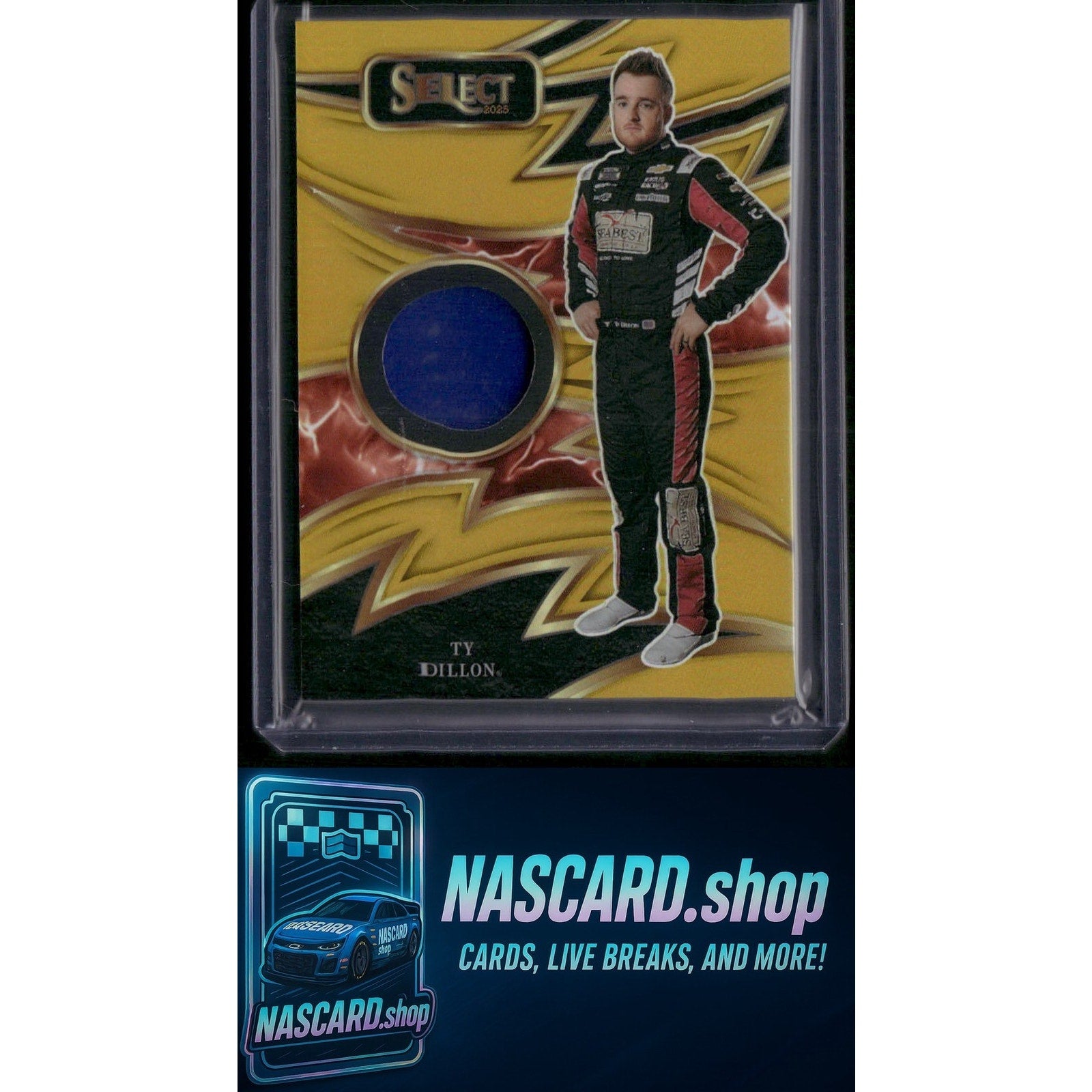 2025 Select Racing #S-TDN Ty Dillon Sparks Gold Prizms #/10 - NASCARD.shop