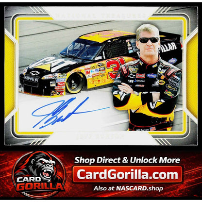 2025 National Treasures Jeff Burton Track Pass Signatures Holo Silver #/25