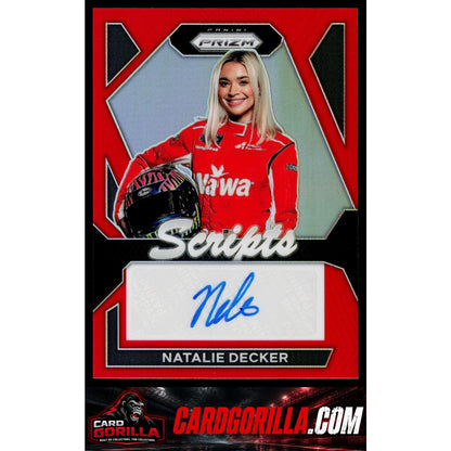 2024 Panini Prizm #S-NDR Natalie Decker Scripts Red #/99