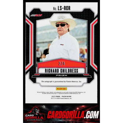 2025 Panini Prizm Richard Childress Legendary Signatures Blue Shimmer FOTL #2/4