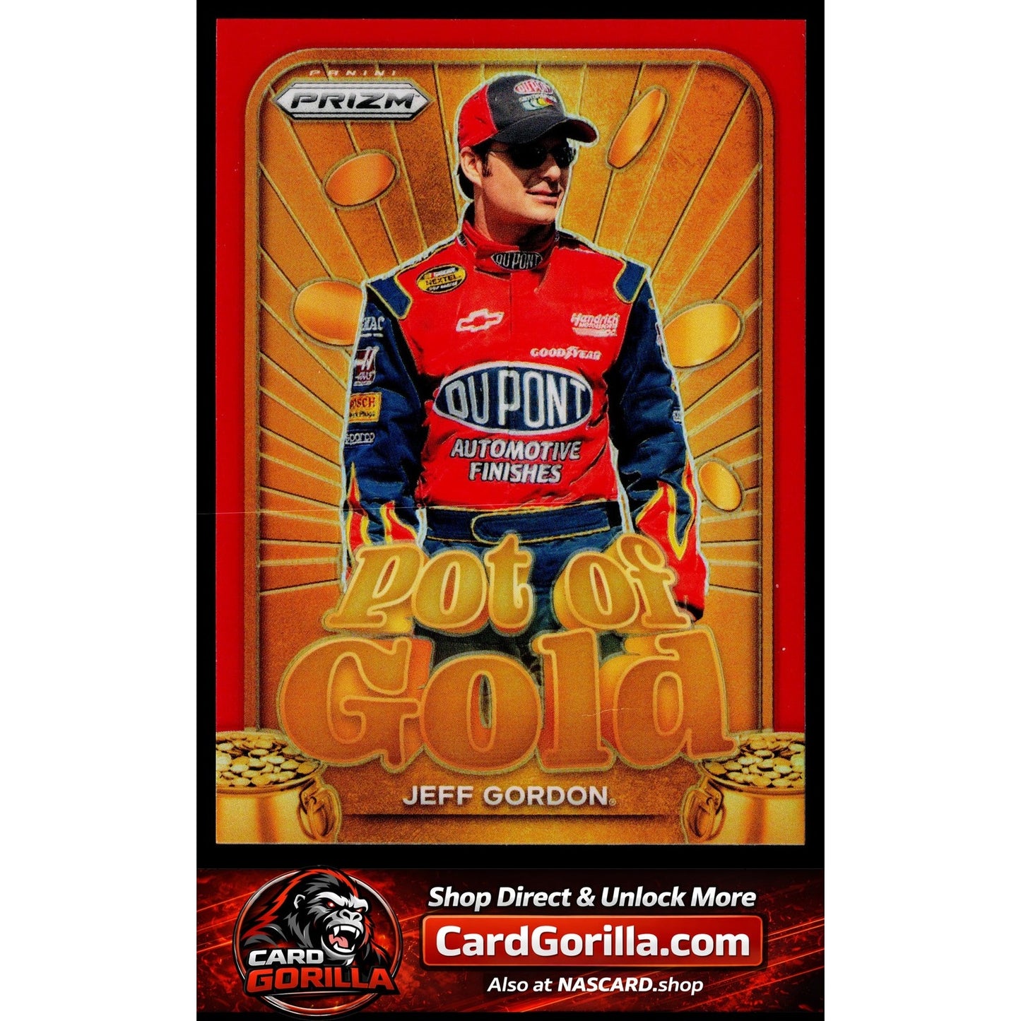 2024 Panini Prizm #3 Jeff Gordon Pot Of Gold Red #/99