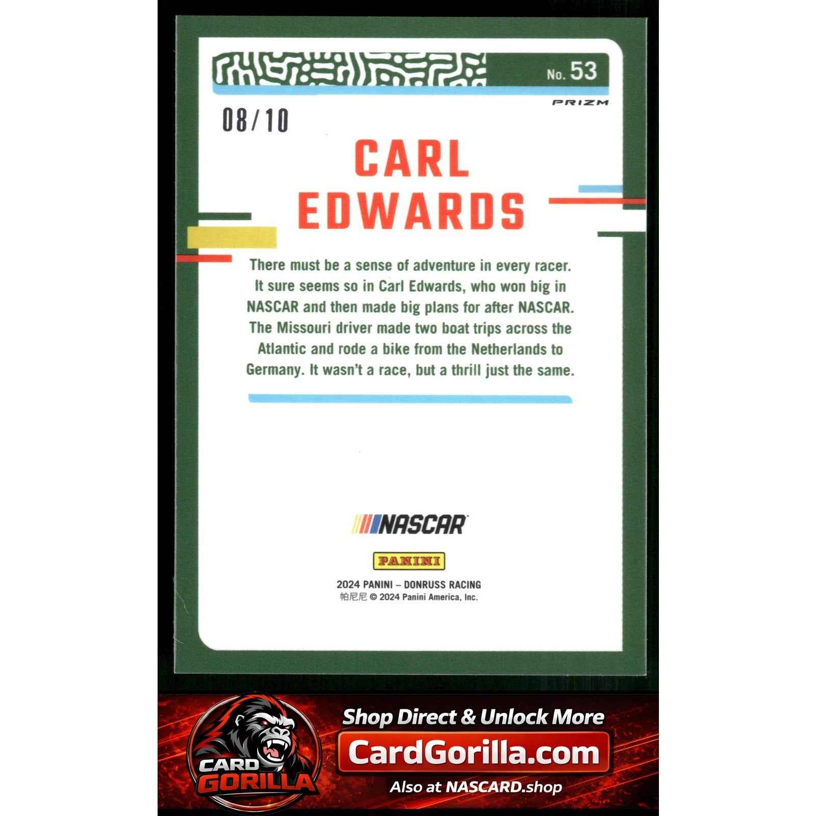2024 Donruss #53 Carl Edwards Gold #/10