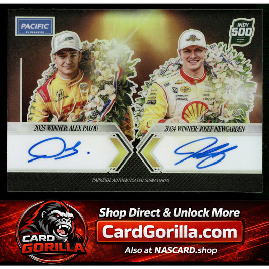 2025 Parkside Indy 500 Pacific Alex Palou Josef Newgarden Signature Series