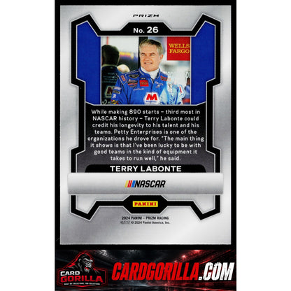 2024 Panini Prizm #26 Terry Labonte White Sparkle
