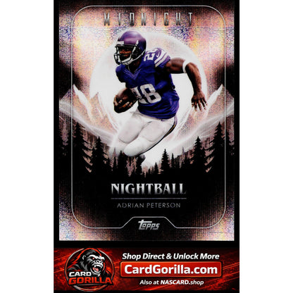 2024 Topps Midnight #NB-26 Adrian Peterson Nightball Moon Beam