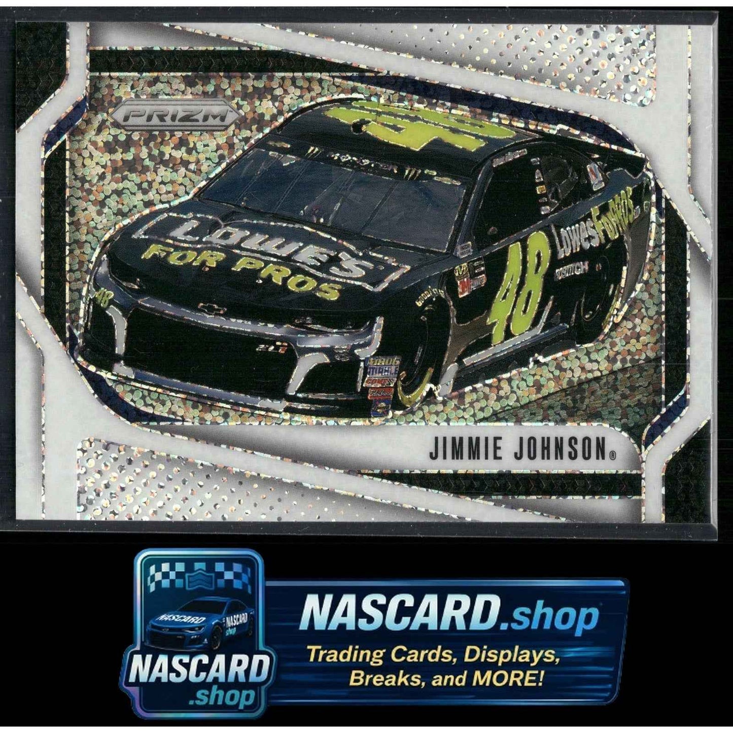 2025 Panini Prizm #113 Jimmie Johnson White Sparkle