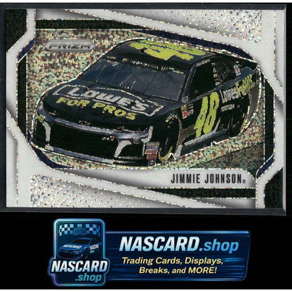 2025 Panini Prizm #113 Jimmie Johnson White Sparkle