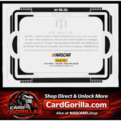 2025 Panini National Treasures #NG-JGJ Joe Graf Jr. Net Gain Holo Gold #/10