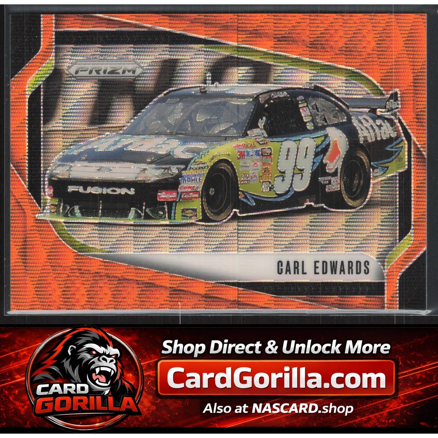 2025 Panini Prizm #150 Carl Edwards Orange Wave #/125