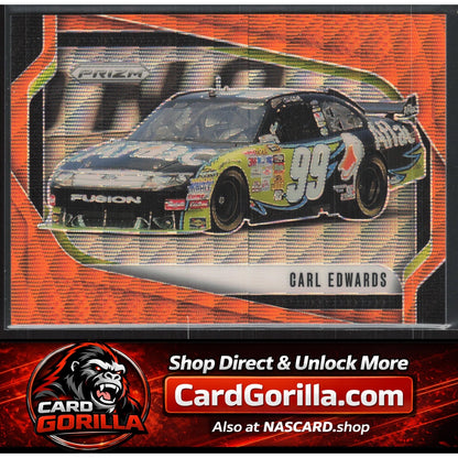 2025 Panini Prizm #150 Carl Edwards Orange Wave #/125