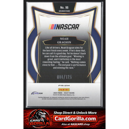 2025 Panini Select #96 Noah Gragson Red Prizms #/125