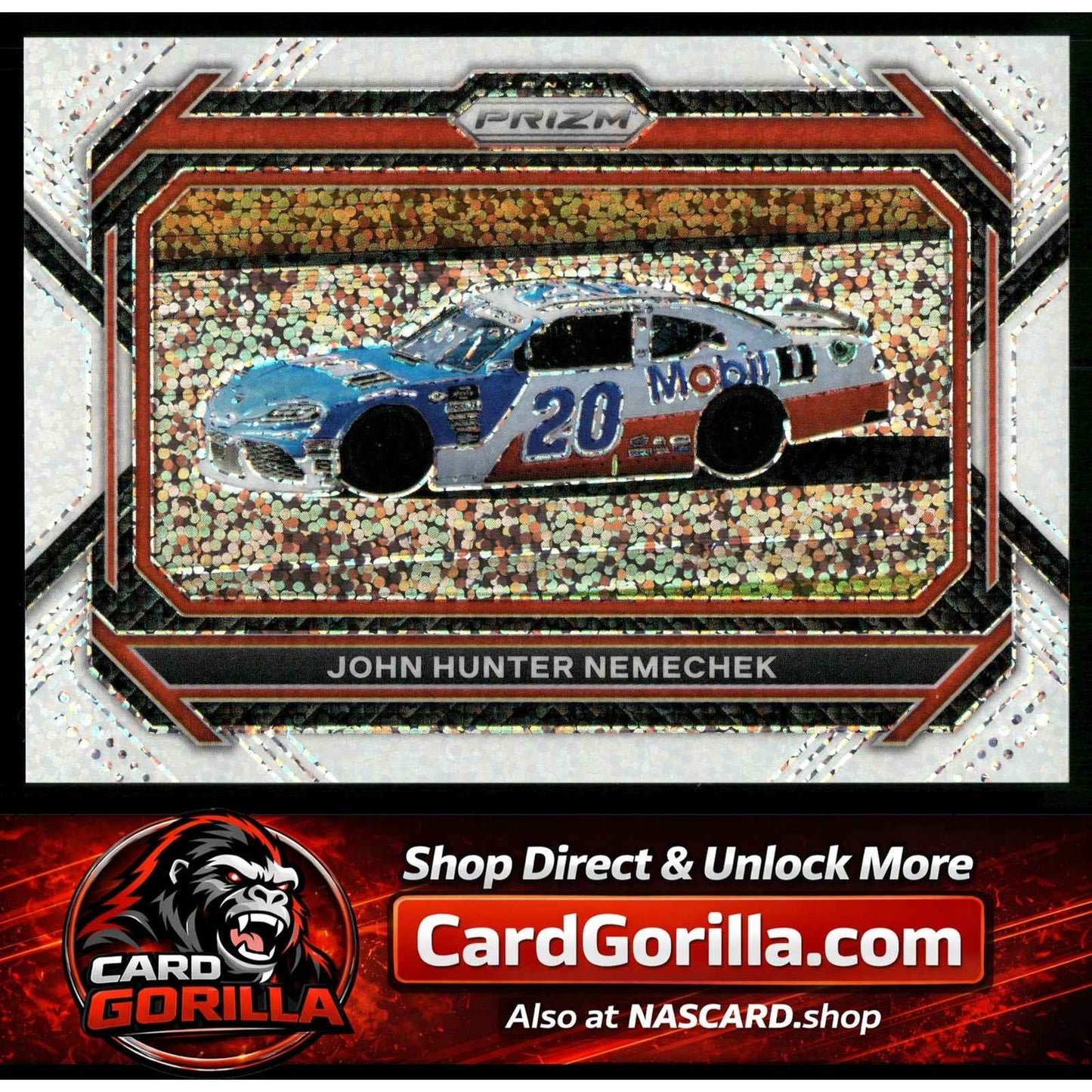 2023 Panini Prizm #100 John Hunter Nemechek White Sparkle Prizm