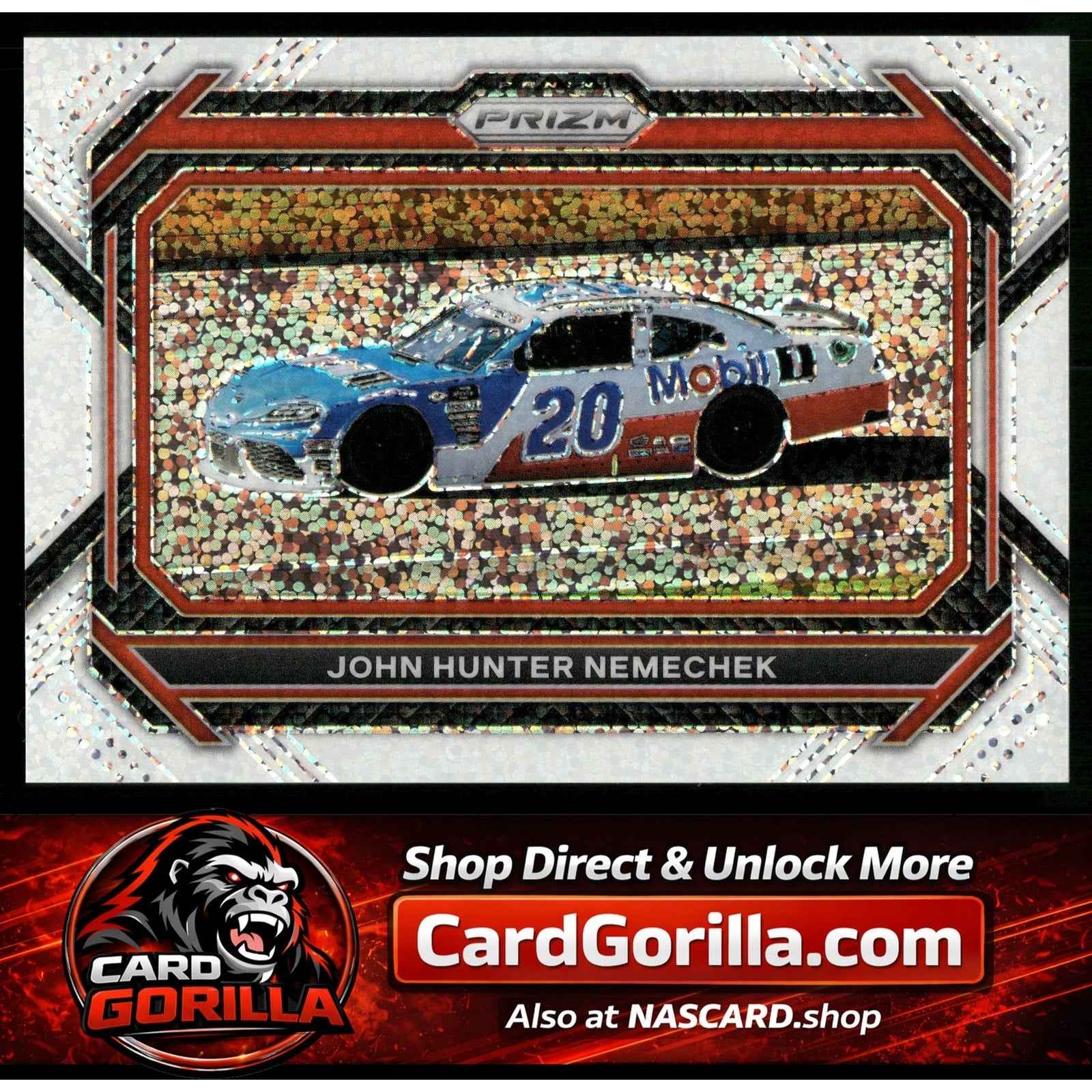 2023 Panini Prizm #100 John Hunter Nemechek White Sparkle Prizm