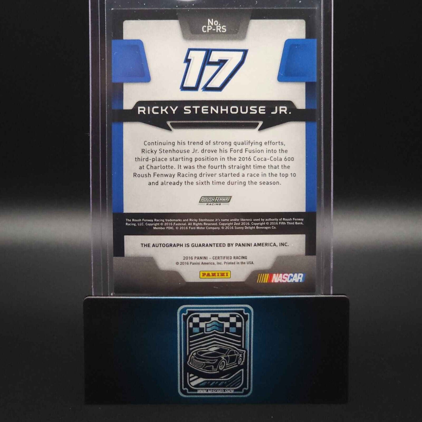 2016 Certified Racing Certified Potential Signatures Blue Ricky Stenhouse Jr /50 - NASCARD.shop