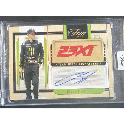 2026 Turn Four Racing Riley Herbst Team Icons Signatures Holo Gold /5 Auto