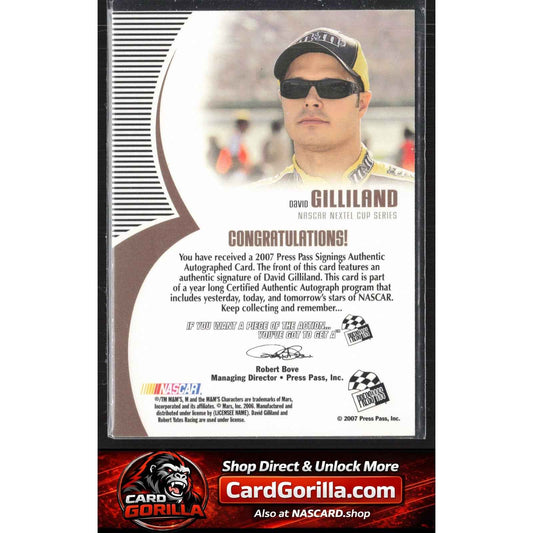 2007 Press Pass #NNO David Gilliland Signings