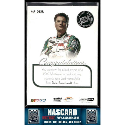 2012 Press Pass Showcase Masterpieces Memorabilia HoloFoil Dale Earnhardt Jr 5/5 - NASCARD.shop