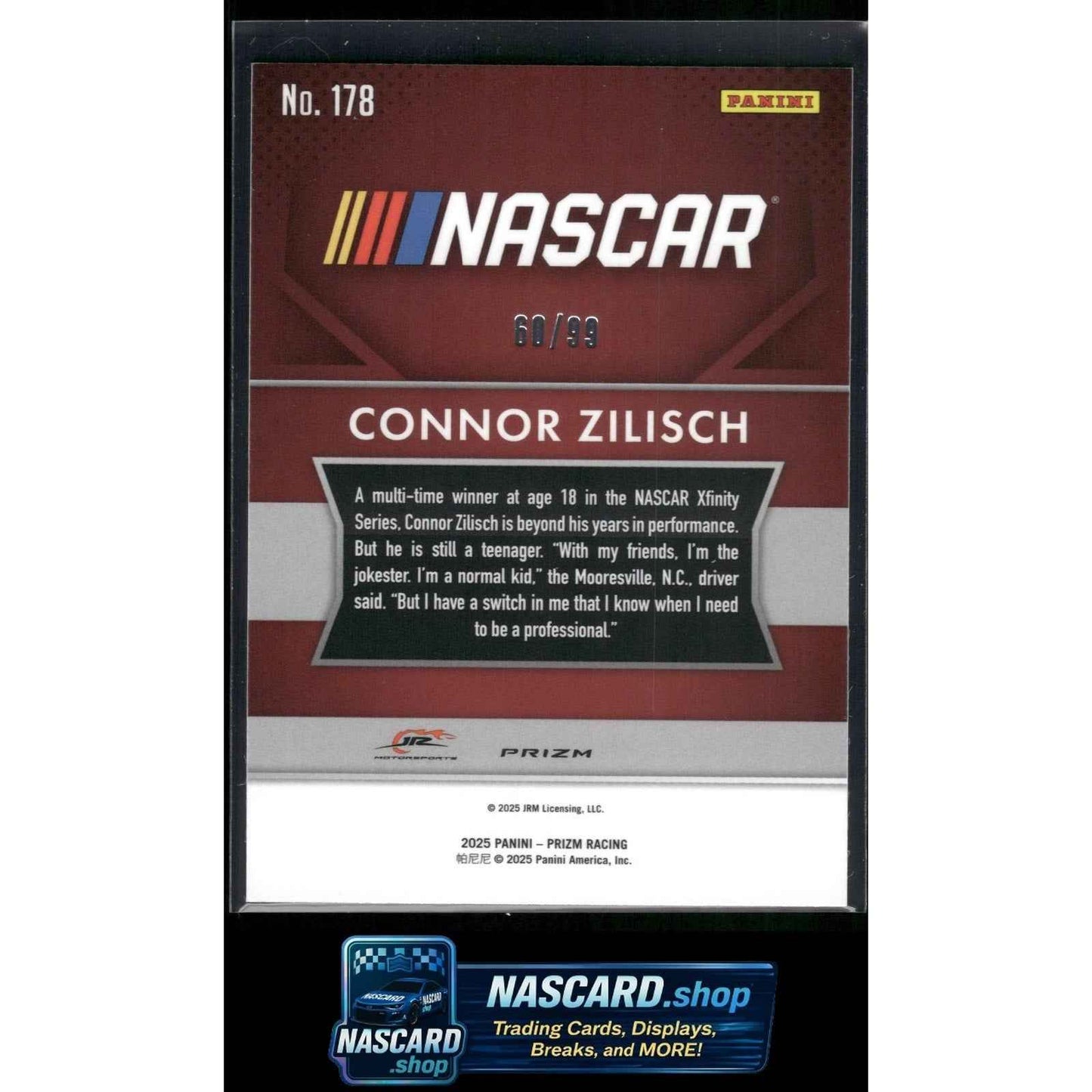 2025 Panini Prizm #178 Connor Zilisch Purple #/99