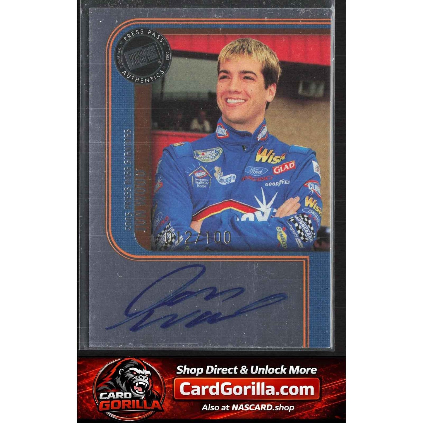 2005 Press Pass #NNO Jon Wood Signings Platinum #/100