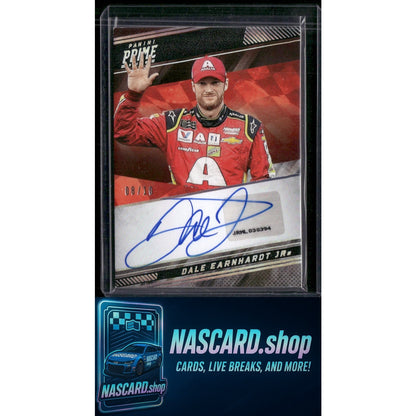 2023 Panini Prime #PS-DEJ Dale Earnhardt Jr Prime Signatures Holo Silver #08/10 - Card Gorilla