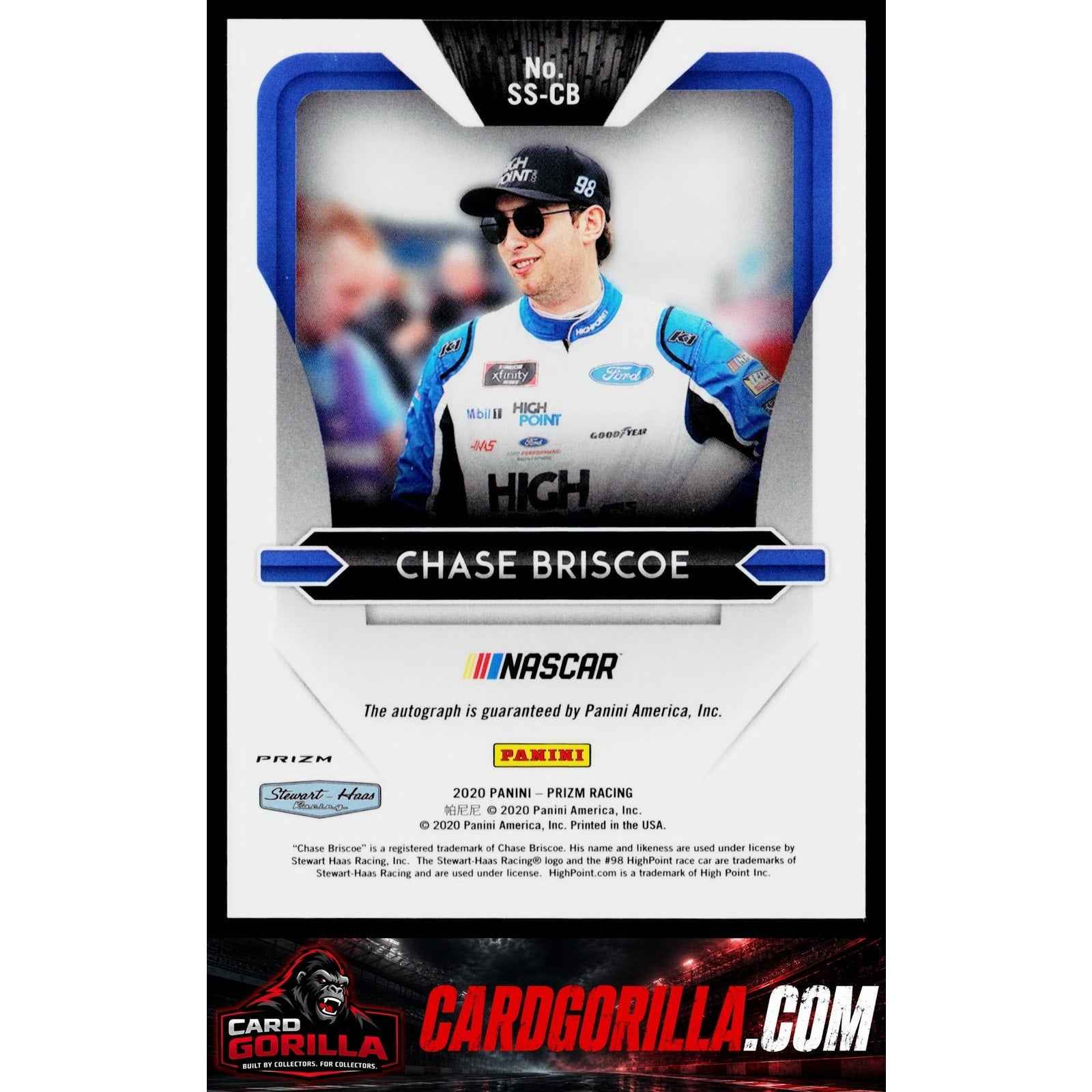 2020 Panini Prizm #SS-CB Chase Briscoe Signing Sessions Prizm