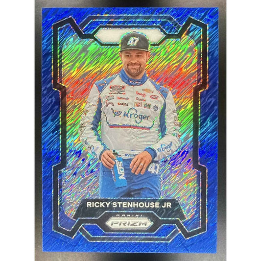 2024 Panini Prizm Ricky Stenhouse Jr #23 Blue Shimmer Prizms FOTL 1/10