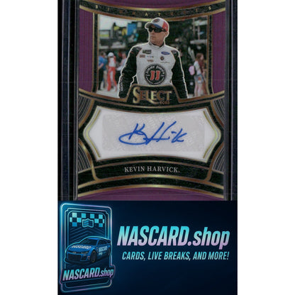 2025 Select Racing #S-KHK Kevin Harvick Signatures Purple Prizms #/49 - Card Gorilla