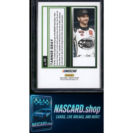 2025 Donruss #49 Tanner Gray Mojo #/25 - NASCARD.shop