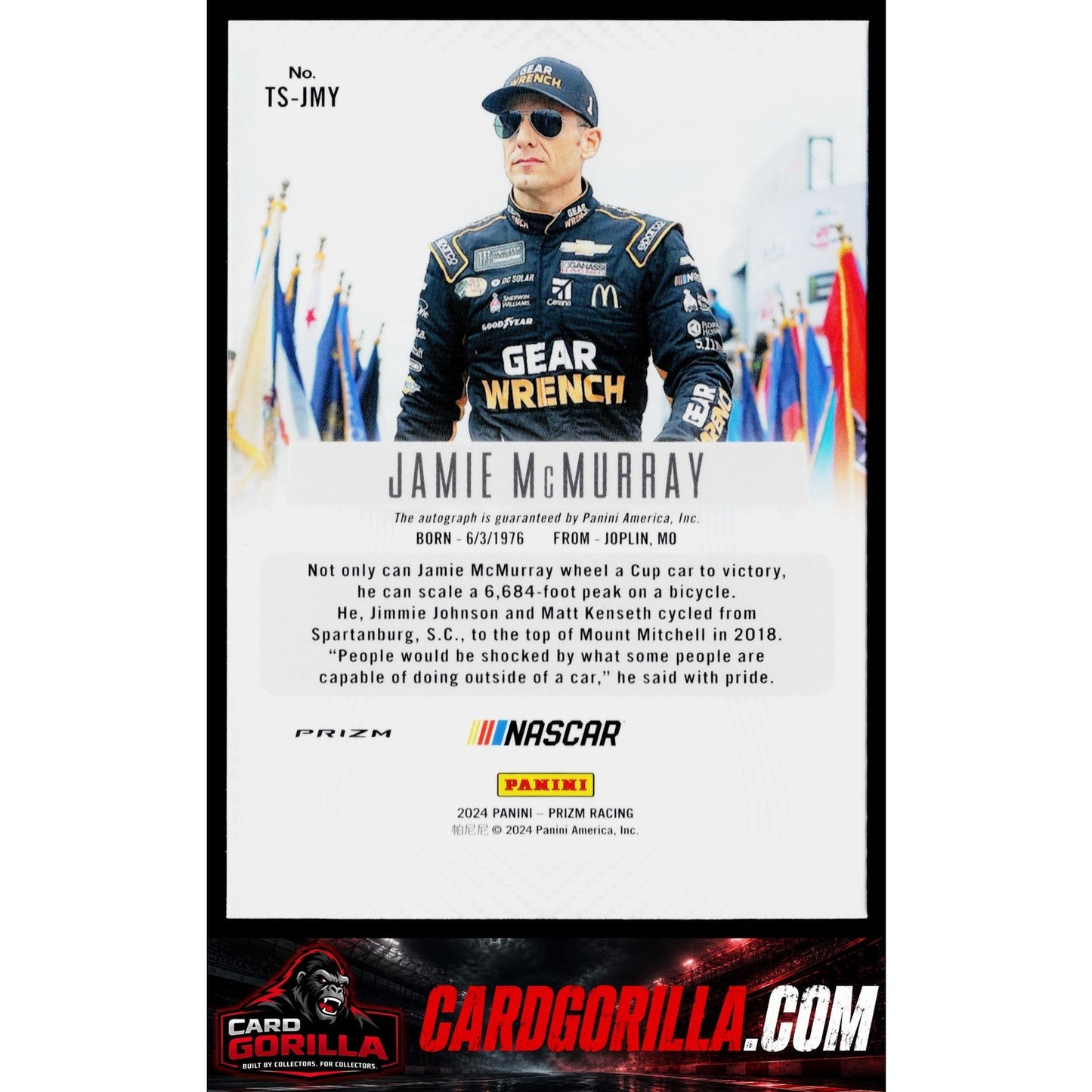 2024 Panini Prizm #TS-JMY Jamie McMurray Throwback Signatures