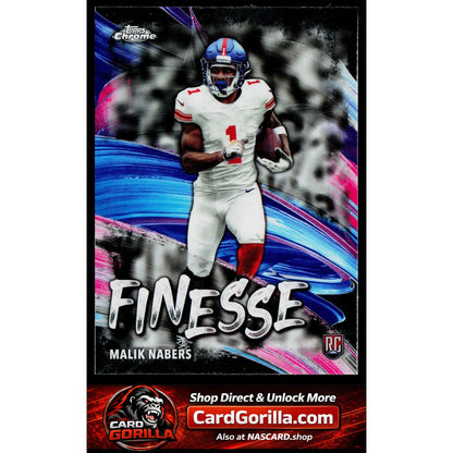 2024 Topps Chrome #F-6 Malik Nabers Finesse Refractor
