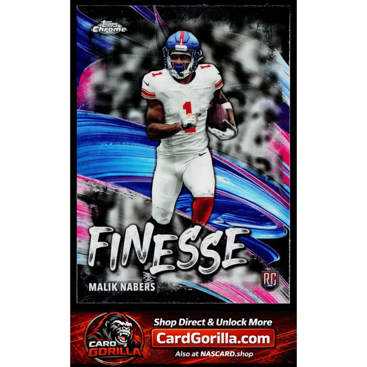 2024 Topps Chrome #F-6 Malik Nabers Finesse Refractor