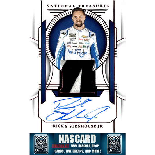 2024 Panini National Treasures Ricky Stenhouse Jr Premium Patches Red #/11 - NASCARD.shop