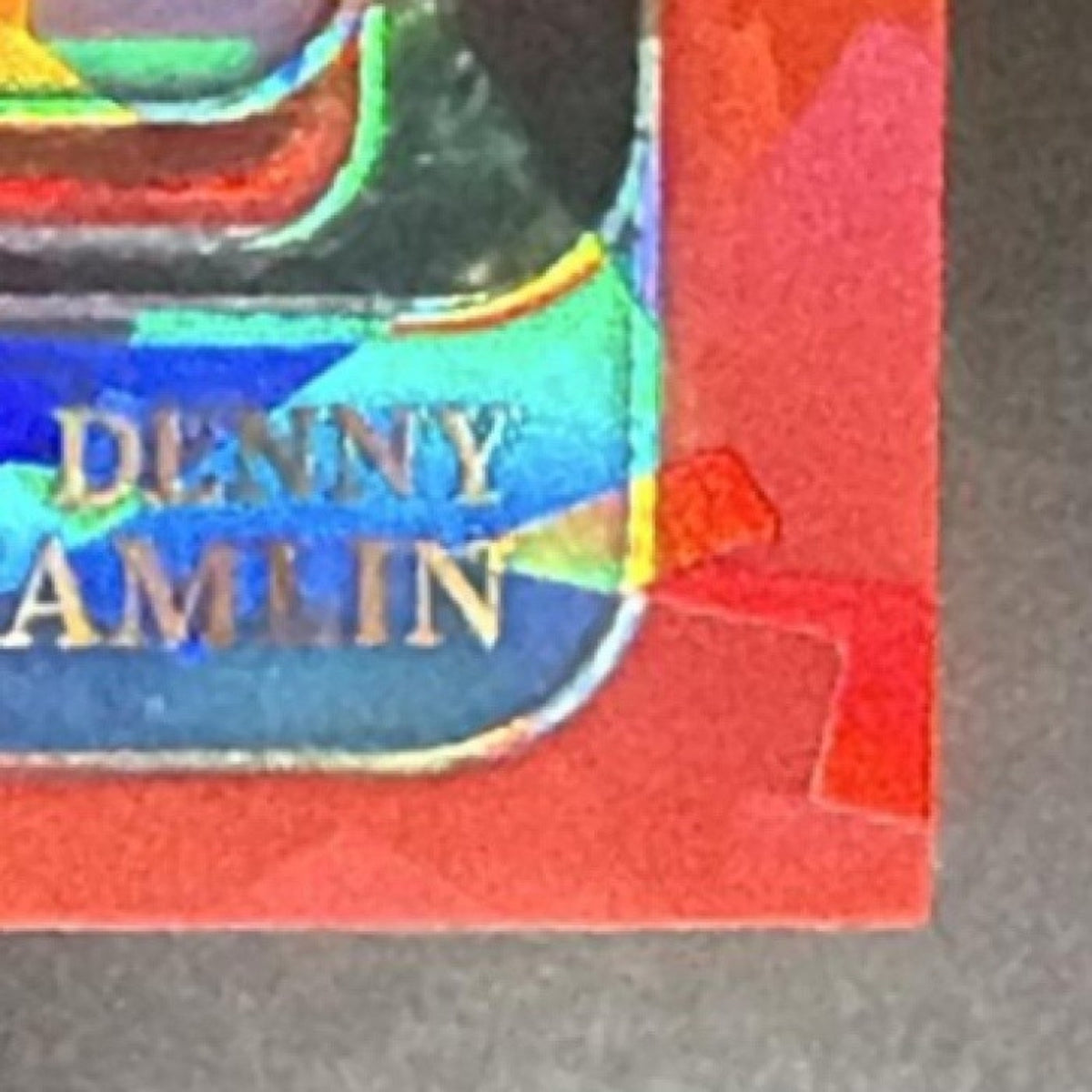 2025 Panini Select Denny Hamlin #27 Numbers Red Ice Prizm /49
